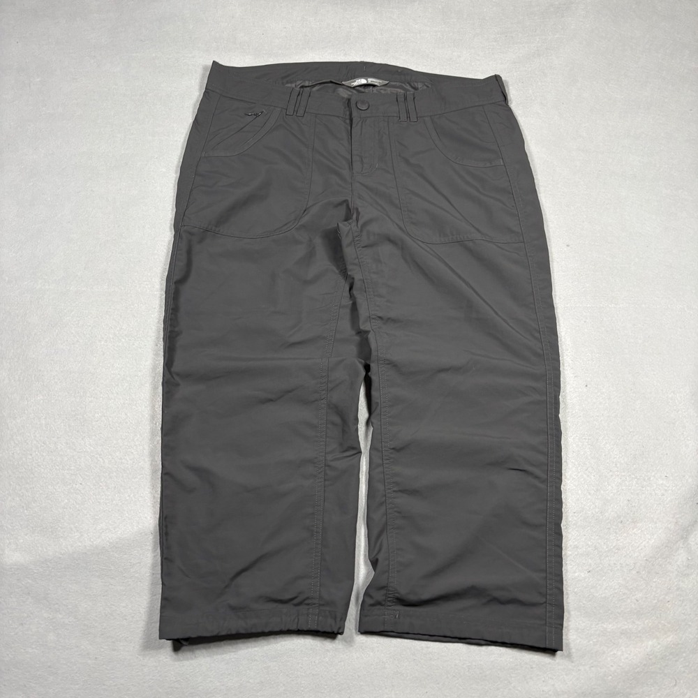 The North Face Womens Grey Ripstop Capri Hiking Pants Size 10 Regular Trousers